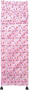 Porchex 1 Door 6 Shelf Fabric PP Metal ,Office , Badroom,Kids rooms,Storage rooms Carbon Steel Collapsible Wardrobe