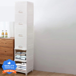 Sasimo 6-Door 6-Shelf Plastic foldable Cupboard PC Collapsible Wardrobe