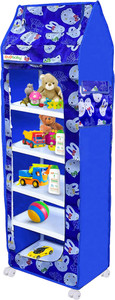 Oyo Baby Multipurpose Plastic Baby Almirah/Kids Wardrobe/Folding Almirah, 6 Shelves Cotton Collapsible Wardrobe