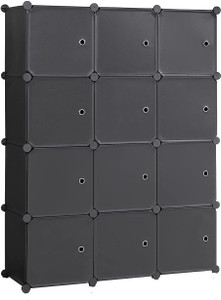 KriShyam 12 Door Plastic Sheet Wardrobe PP Collapsible Wardrobe PP Collapsible Wardrobe