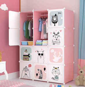 MEVIGO 12-Door 12-Shelf Plastic Collapsible Cupboard PC Collapsible Wardrobe