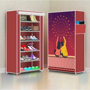 SHOEVAULT DIWALI PRINT PVC Collapsible Wardrobe