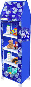 Oyo Baby Multipurpose Plastic Baby Almirah/Kids Wardrobe/Folding Almirah, 5 Shelves Cotton Collapsible Wardrobe