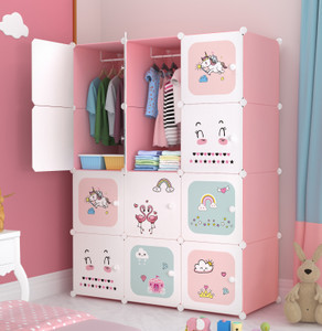 MEVIGO 12-Door 12-Shelf Plastic Collapsible Cupboard PC Collapsible Wardrobe