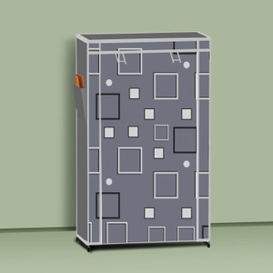 ZENVEXYO 5 Shelf Foldable Collapsible Wardrobe Storage Organizer Almirah Cloth Rack Micro Fiber Collapsible Wardrobe