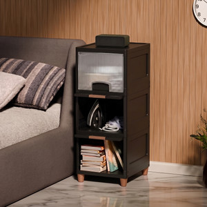 HEGZI Almirah for Clothes Cupboard Clothes Plastic Almirah, Foldable Wardrobe PVC Collapsible Wardrobe