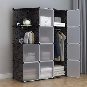 Sasimo 10-Door 12-Shelf Plastic kids Collapsible Cupboard PC Collapsible Wardrobe