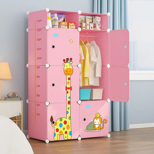 LUHI 6-Door 8-Shelf Plastic almirah for kids, almirah of clothes ,cupboard PC Collapsible Wardrobe