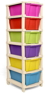 ASHLAS 6XL Plastic Modular Drawer System For Home, Office, Hospital, Parlor, School PP Collapsible Wardrobe