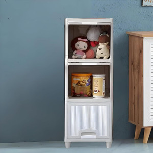Novatic Clothes Storage Cabinet Plastic Modular Drawer Storage Box Almirah Cabinets PP Collapsible Wardrobe