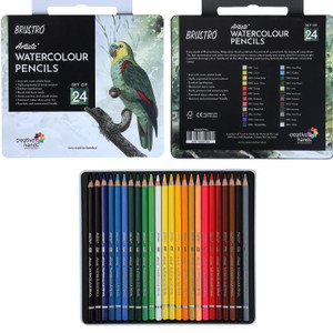BRuSTRO Watercolour pencil 24 Round Shaped Color Pencils
