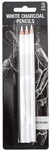 RKSMART White Charcoal Pencil Round Shaped Color Pencils