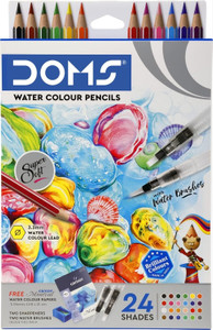 DOMS Water Colour Pencils 24 Shades with Brushes - Image 3