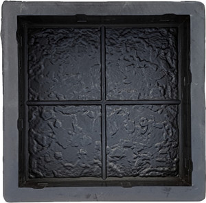 Reyal Black 8x8 FOUR SQUARE Paver Block Mould 60mm (Pack of 1) Column Cap & Base