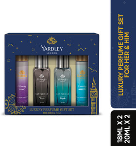 Yardley London Luxury Perfume Gift Set for Her & Him| 18ml x 2 + 20ml x 2 Combo Set