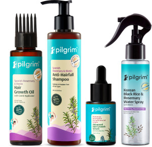 Pilgrim Spanish Rosemary & Biotin Hair Oil + Shampoo + Serum + Water - Image 6