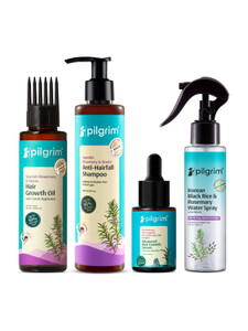 Pilgrim Spanish Rosemary & Biotin Hair Oil + Shampoo + Serum + Water - Image 6