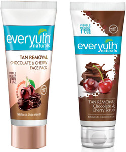 Everyuth Naturals Tan Removal Choco Cherry Scrub & Face Pack (50g - Image 2
