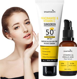 smartdrops Vitamin C Sunscreen & Face Serum SPF 50+++ | UVA & UVB Protection