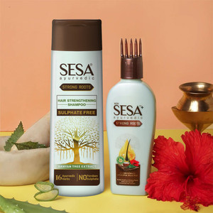 सेसा STRONG ROOTS COMBO PACK SHAMPOO AND HAIR OIL
