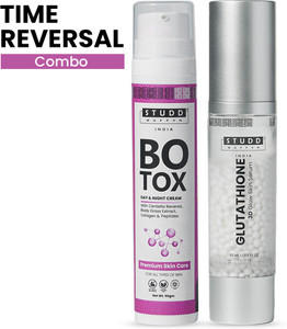 botox and glutathione Studd Muffyn Time Reversal Combo- (Botox Cream & Glutathione 3D Glow Skin  Serum) Price in India