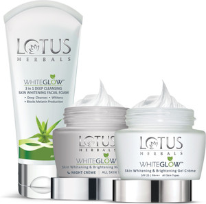 LOTUS HERBALS White Glow Day And Night Pack with free Face wash