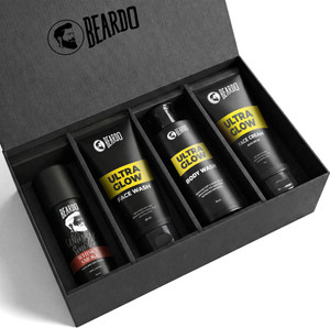 BEARDO Ultimate Glow up Kit | Ultraglow Face Wash, Body Wash & Face Cream and Men Deo