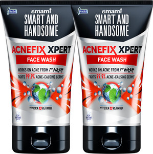 Smart and Handsome Anti-Acne Duo - Acnefix Xpert  100g Each | Reduces Acne from 1st Wash Face Wash