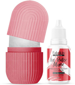 Fabskin Ice Roller For Face, Neck and Body | With Watermelon & Avocado Ice Roller Mixer 30ml