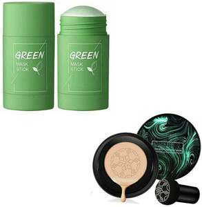 Lenon Combo Of Green Tea Purifying Clay Stick Mask & Foundation Whitening BB cream