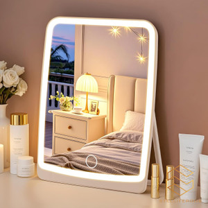 Stelliferous Makeup mirror with light | table top | Travel | Rechargeable | 10X magnifying