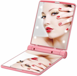 Niralasa Small portble Folding Makeup Mirror with led Lights