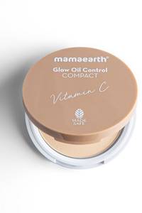Mamaearth Glow Oil Control Compact Spf 30 With Vitamin C & Turmeric For 2x Instant Glow Compact