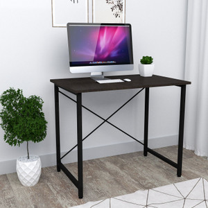 SamT Wood & Metal Finish Study Table |Computer Table, Study Table for Adults/Students Engineered Wood Computer Desk