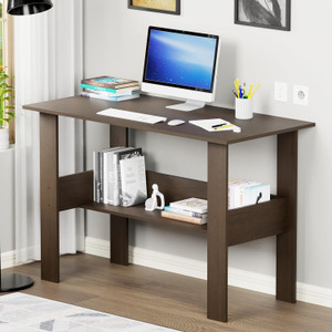 LUKZER Modern Computer Desk with Bookshelf Study Table (ST-004) Engineered Wood Study Table