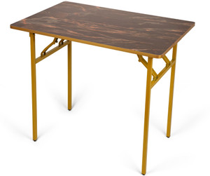 SHREE HARI QUALITY FIRST Multi-Purpose Foldable & Portable Wooden Laptop Table with Metallic Golden Leg Wood Portable Laptop Table