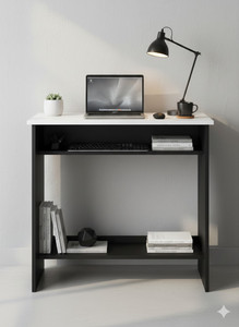 Case Plus Modern Simple Study Desk Sturdy Small Desks for Small Spaces Engineered Wood Computer Desk