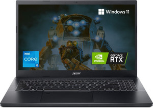 Acer Aspire 7 Intel Core i5 12th Gen 1240P - (16 GB/512 GB SSD/Windows 11 Home/4 GB Graphics/NVIDIA GeForce RTX 3050) A715-51G Gaming Laptop