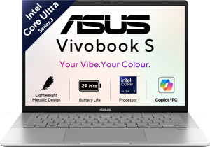 ASUS Vivobook S14 OLED (2026) AI PC with Office 2024 + M365 Basic*, Copilot+ PC Intel Core Ultra 5 Series 3 325 - (16 GB/512 GB SSD/Windows 11 Home) S3407AA-SF059WS Thin and Light Laptop