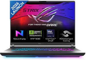 ASUS ROG Strix G16 (2026) Intel Core Ultra 9 290HX Plus - (32 GB/1 TB SSD/Windows 11 Home/8 GB Graphics/NVIDIA GeForce RTX 5070/300 Hz) G615LP-TS210WS Gaming Laptop