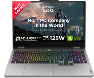 Lenovo LOQ 2025 AMD Ryzen 7 Octa Core 250 - (24 GB/1 TB SSD/Windows 11 Home/8 GB Graphics/NVIDIA GeForce RTX 5060) LoQ 15AHP10 Gaming Laptop
