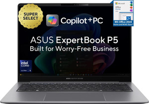 ASUS Expertbook P5 full metal AI PC Intel Core Ultra 5 226V - (16 GB/1 TB SSD/Windows 11 Home) P5405CSA-NZ0583WS Thin and Light Laptop