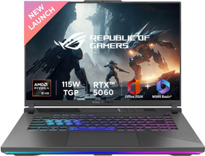 ASUS ROG Strix G16 (2025) with Office 2024 + M365 Basic* AMD Ryzen 9 16 Core 8940HX - (16 GB/1 TB SSD/Windows 11 Home/12 GB Graphics/NVIDIA GeForce RTX 5070 Ti/165 Hz/140 W) G614PR-RV032WS Gaming Laptop