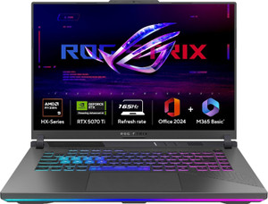 ASUS ROG Strix G16 (2025) with Office 2024 + M365 Basic* AMD Ryzen 9 16 Core 8940HX - (16 GB/1 TB SSD/Windows 11 Home/12 GB Graphics/NVIDIA GeForce RTX 5070 Ti/165 Hz/140 W) G614PR-RV032WS Gaming Laptop