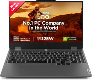 Lenovo LOQ AMD Ryzen 7 Octa Core 7435HS - (24 GB/512 GB SSD/Windows 11 Home/4 GB Graphics/NVIDIA GeForce RTX 3050A) LOQ 15ARP9D2 Gaming Laptop