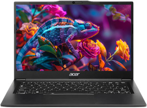 Acer 3 Years Warranty TravelLite (2026) AMD Ryzen 5 Hexa Core 7430U - (8 GB/512 GB SSD/Windows 11 Home) TL04-41M Thin and Light Laptop (14 inch, Black, 1.4 kg, With MS Office) - Image 1