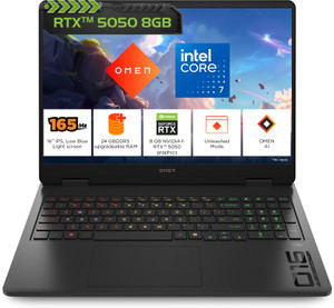 HP OMEN Intel Core 7 240H - (24 GB/1 TB SSD/Windows 11 Home/8 GB Graphics/NVIDIA GeForce RTX 5050) 16-am0277TX Gaming Laptop