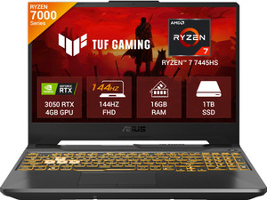 ASUS TUF Gaming A15 (2025) AMD Ryzen 7 Hexa Core 7445HS - (16 GB/1 TB SSD/Windows 11 Home/4 GB Graphics/NVIDIA GeForce RTX 3050/144 Hz) FA506NCG-HN249W Gaming Laptop