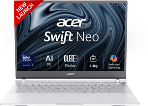 Acer Swift Neo Office 2024 + M365 Basic Intel Core Ultra 7 155U - (32 GB/1 TB SSD/Windows 11 Home) SFN14-54H Thin and Light Laptop
