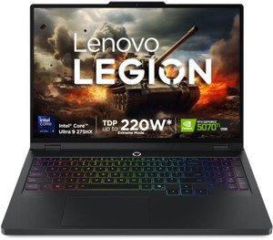 Lenovo Legion Pro 5 WQXGA OLED Intel Core Ultra 9 275HX - (32 GB/1 TB SSD/Windows 11 Home/8 GB Graphics/NVIDIA GeForce RTX 5070) Legion Pro 5 16IAX10 Gaming Laptop